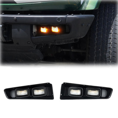 Bronco LED Fog Lights: Raptor Style, DRL Turn Signal, Dual Color