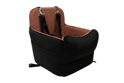 Memory Foam Dog Car Bed with Seat Belt, Non-Slip, Washable