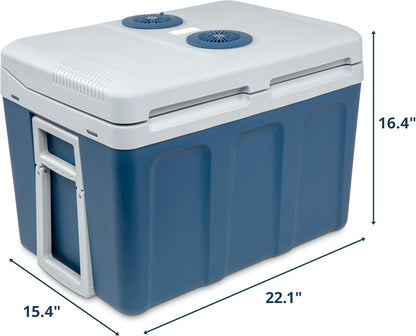 48Qt Electric Cooler/Warmer (45L) with Wheels/Handle - 12V Car/110V Home for Camping/Travel
