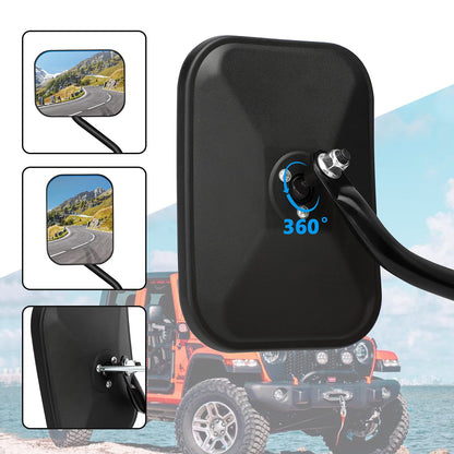 Jeep Wrangler JK JL Unlimited Hinge Side Mirrors