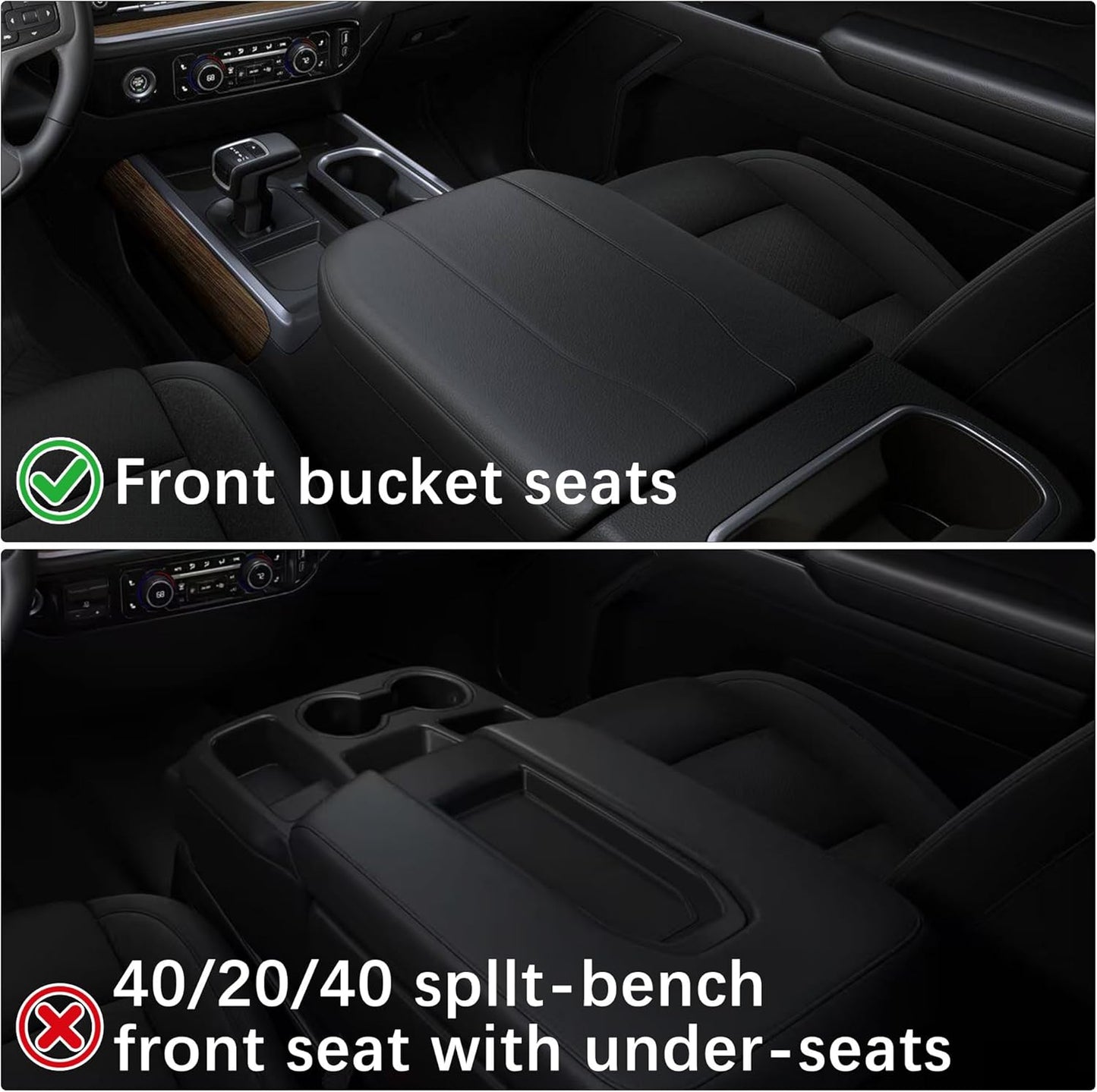 Center Console Cover for 2019-2026 Chevy/GMC 1500 & Full-Size SUVs - Anti-Scratch Armrest Cover