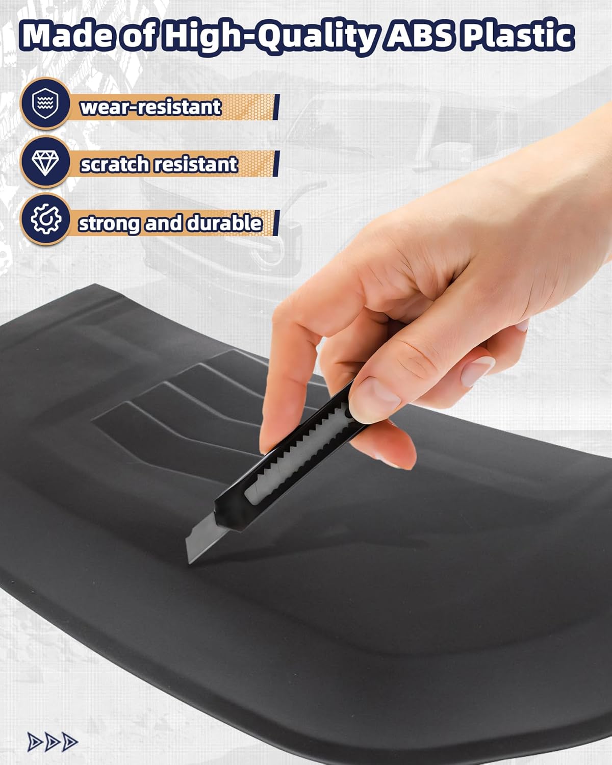 Hood Scoop fit for Ford Bronco 2021 2022 2023 2024 2025 4 Door 2Door (Not Sport)
