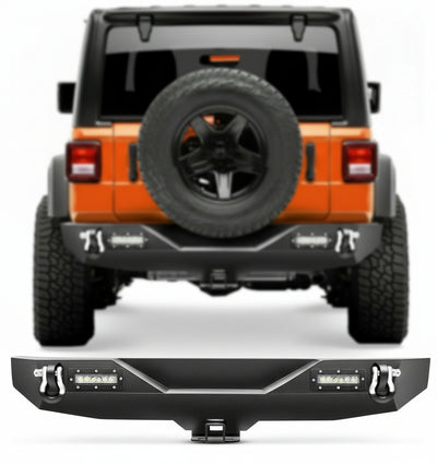 JK-52A Rear Bumper Compatible for 2007-2018 Wrangler JK