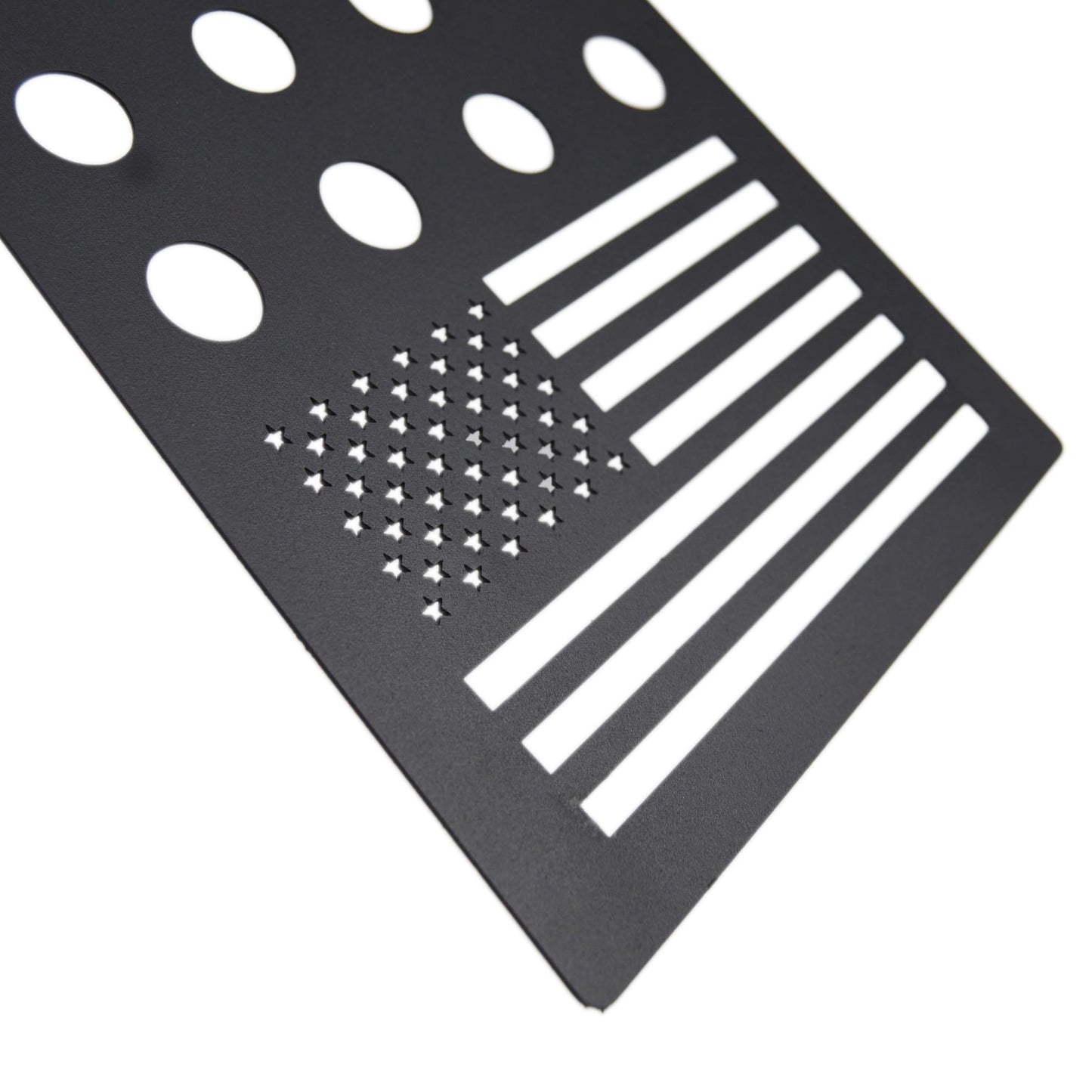 Bronco Window Pillar Black American Flag Accent Trim