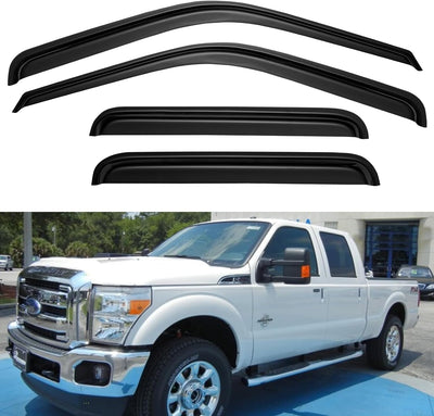 Window Visors Rain Guards for 1999-2016 Ford F250 F350 F450 F550 Super Duty