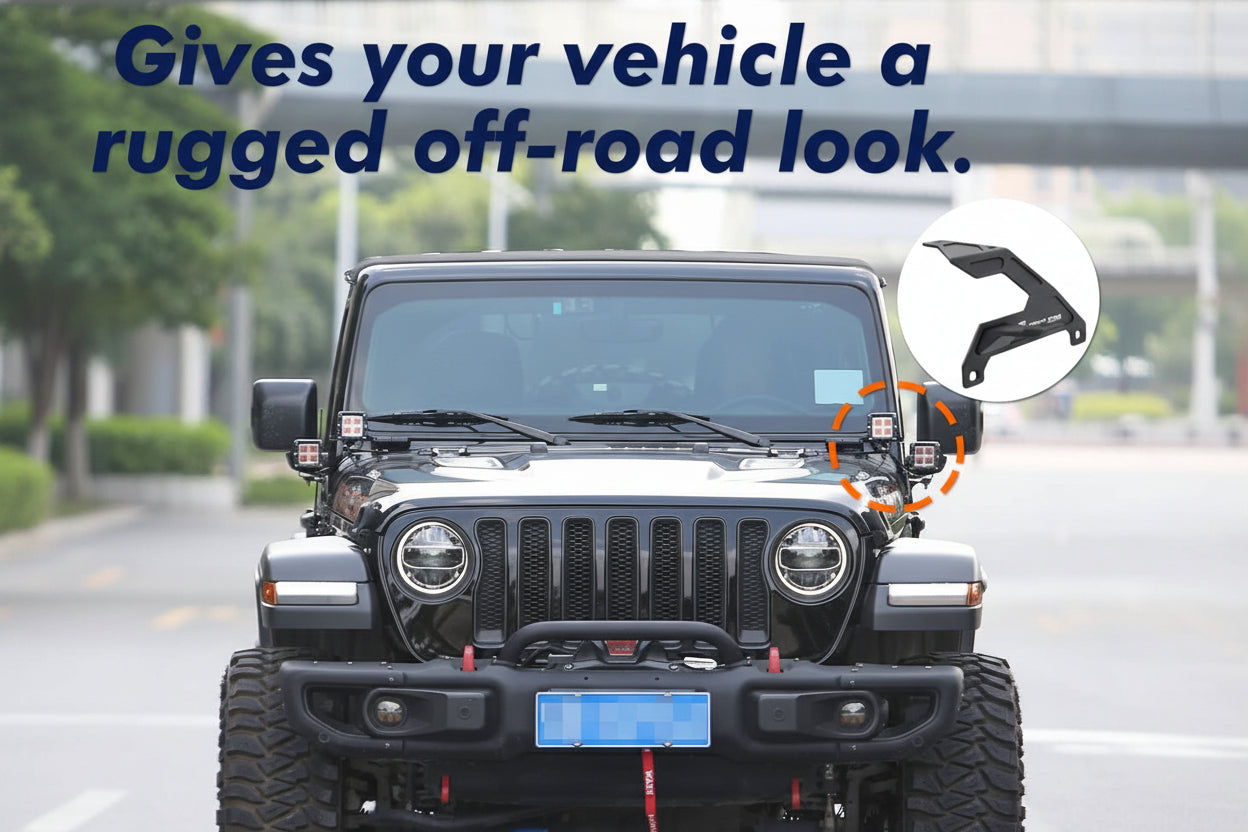 Dual A-Pillar Light Mount for 2018-2025 Jeep JL & Gladiator JT (Excludes Mojave/392)