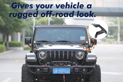 Dual A-Pillar Light Mount for 2018-2025 Jeep JL & Gladiator JT (Excludes Mojave/392)