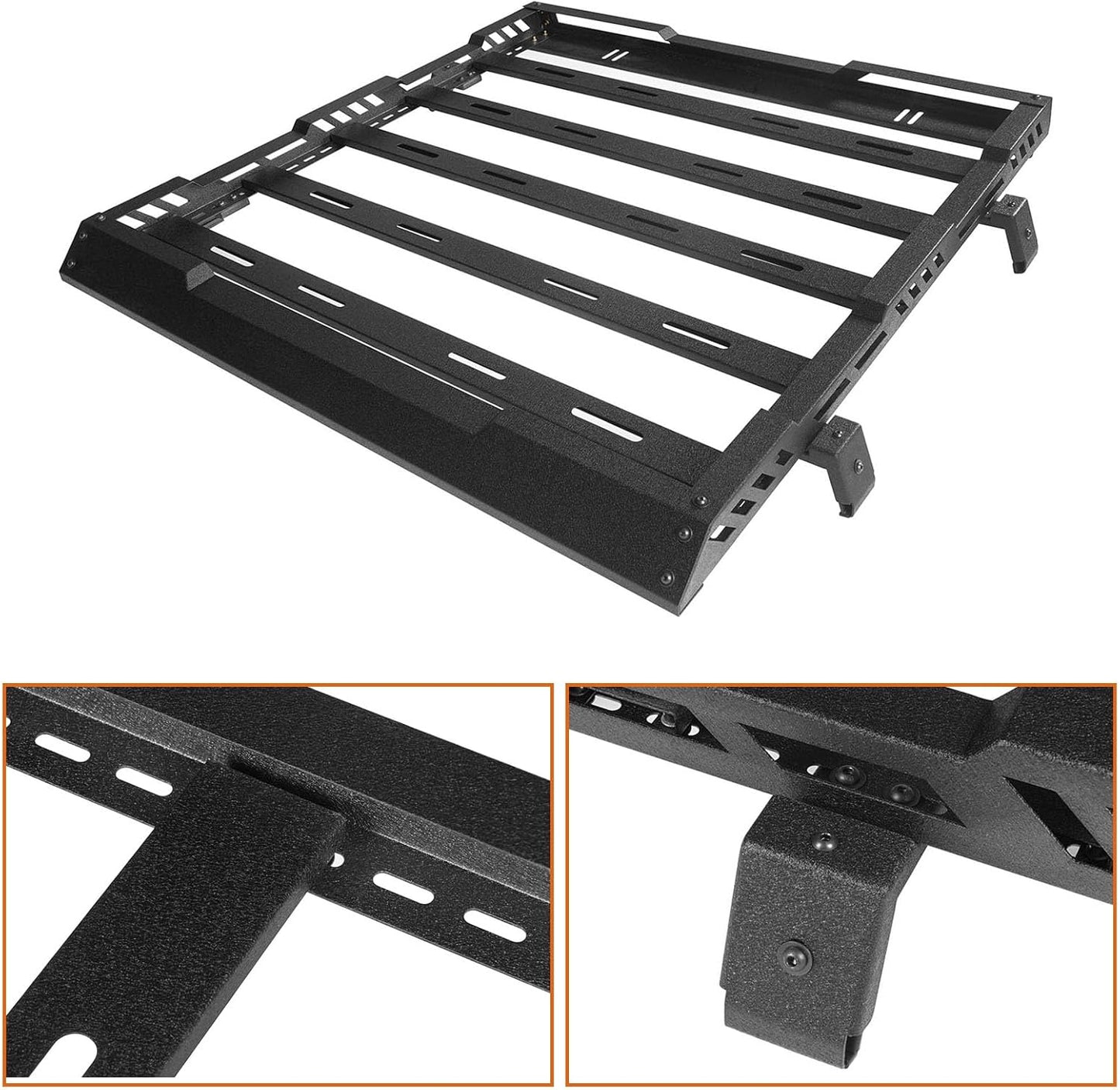 Hooke Road Overlanding Roof Rack for 2018-2025 Jeep Wrangler JL 2/4 Doors & Gladiator JT, Steel Cargo Basket for Jeep Hard Top Only