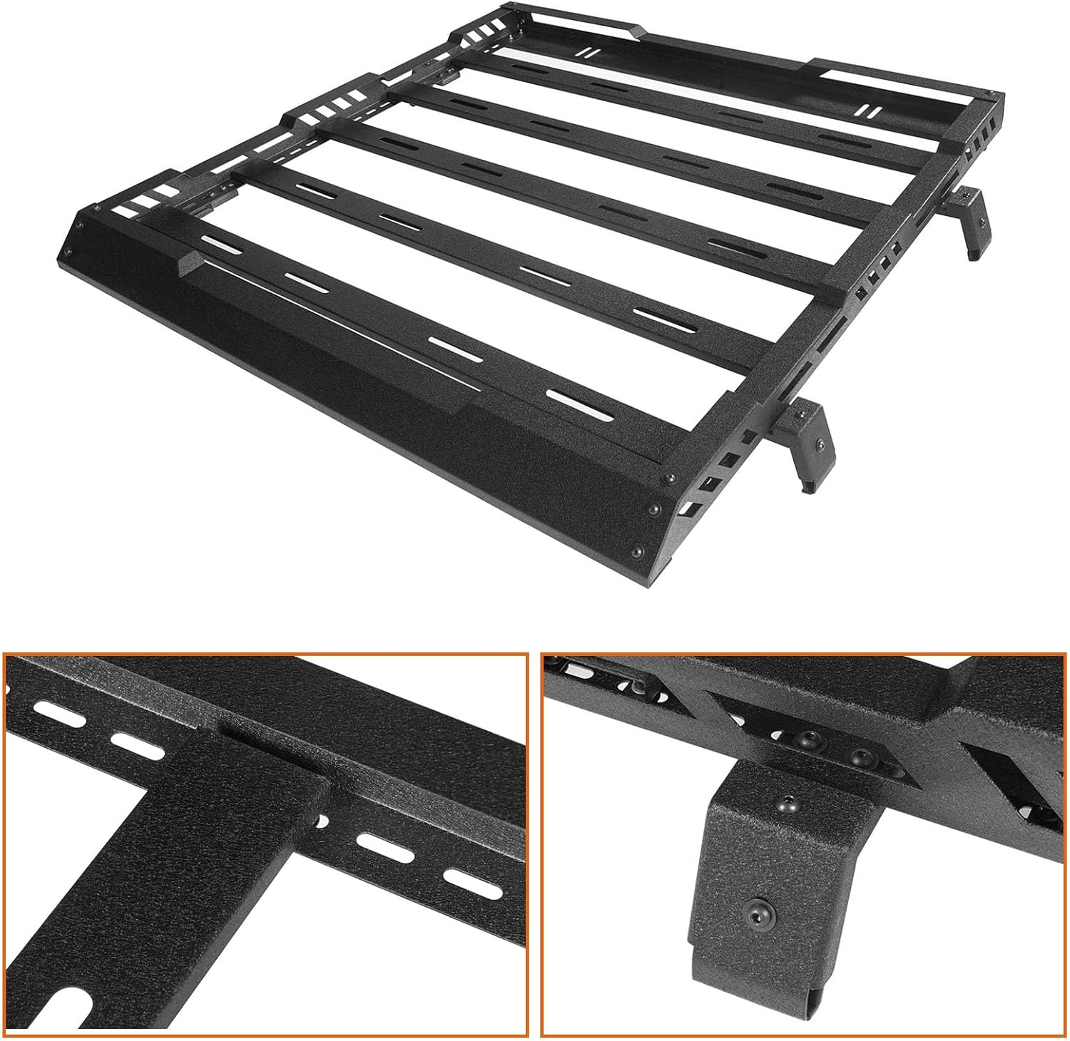 Hooke Road Overlanding Roof Rack for 2018-2025 Jeep Wrangler JL 2/4 Doors & Gladiator JT, Steel Cargo Basket for Jeep Hard Top Only