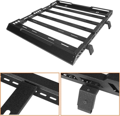 Hooke Road Overlanding Roof Rack for 2018-2025 Jeep Wrangler JL 2/4 Doors & Gladiator JT, Steel Cargo Basket for Jeep Hard Top Only