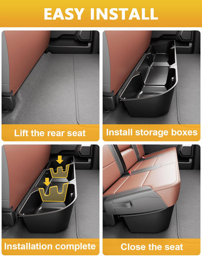 Rear Underseat Storage Box for 2019-2026 Chevy/GMC 1500 & HD - Double/Crew Cab