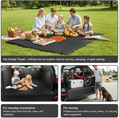 100% Waterproof Split Cargo Liner - Heavy-Duty w/60/40 Bench & Armrest Pass-Through, Machine Washable, Non-Slip