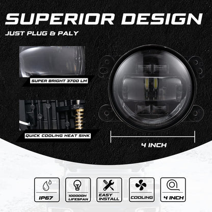 Jeep Gladiator/Wrangler JL LED Fog Lights Kit