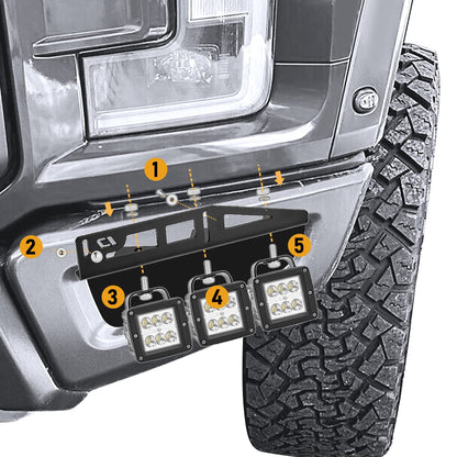 6x LED Fog Work Light Kit for Ford Raptor 2017-2020