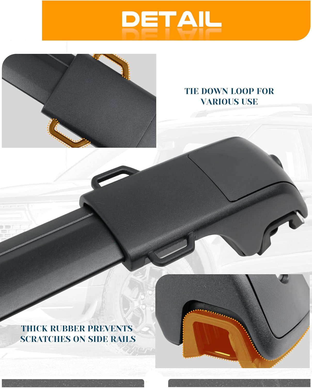 Lockable Roof Rack Cross Bars for 2020-2026 Ford Explorer w/Side Rails - 330 lb Capacity