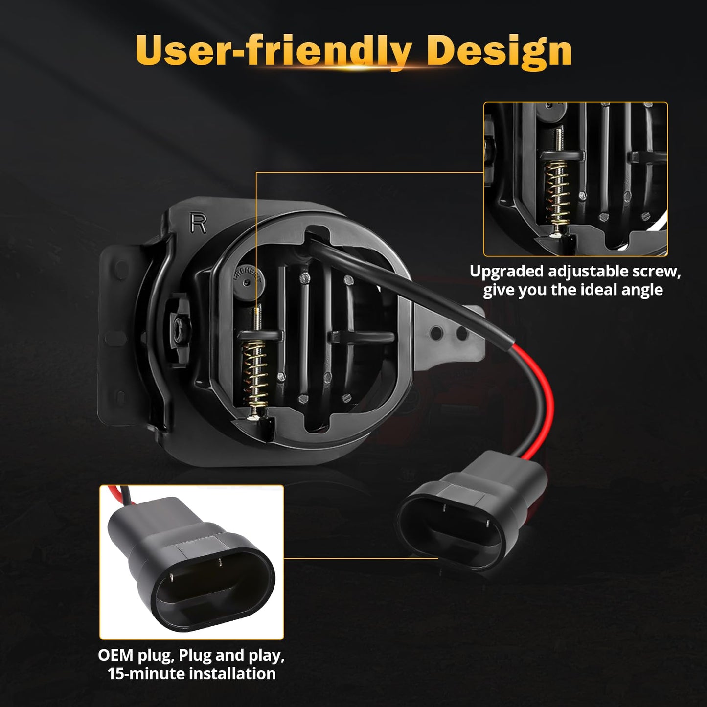 4-inch 30W Round LED Fog Lights for Jeep Wrangler JL/JLU
