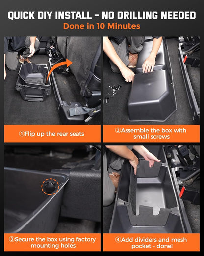 Upgraded Rear Underseat Storage Box for 2015-2026 Ford F-150 SuperCrew & 2017-2026 Super Duty Crew Cab