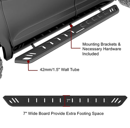 Upgraded 7” Running Boards Custom Fit 2015-2023 Ford F150, 2017-2023 Ford F250 F350 - OHMU
