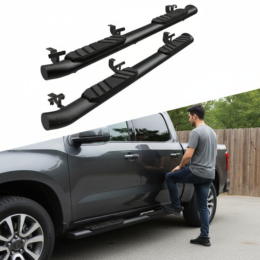 3.5" Oval Tube Running Boards for 2018-2026 Jeep Wrangler JL 4-Door