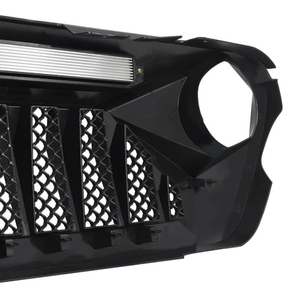 Demon Grille with LED Off-Road Lights for Jeep JL/JT, Matte Black