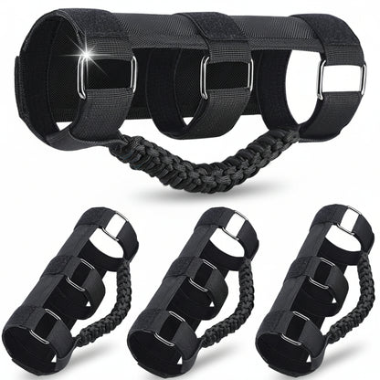 4-Pack Black Roll Bar Grab Handles for Jeep Wrangler & Gladiator (Paracord)