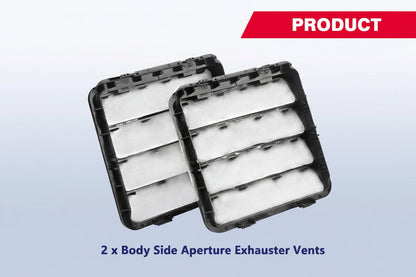 2-PCS Cab Air Pressure Vents for Jeep/Ram 1500/2500/3500 - Replaces 68323649AB