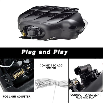 Tecoom LED Fog Lights with Daytime Running Lamps Compatible with 2003-2007 Chevrolet Avalanche Silverado 1500/2500/3500 Classic