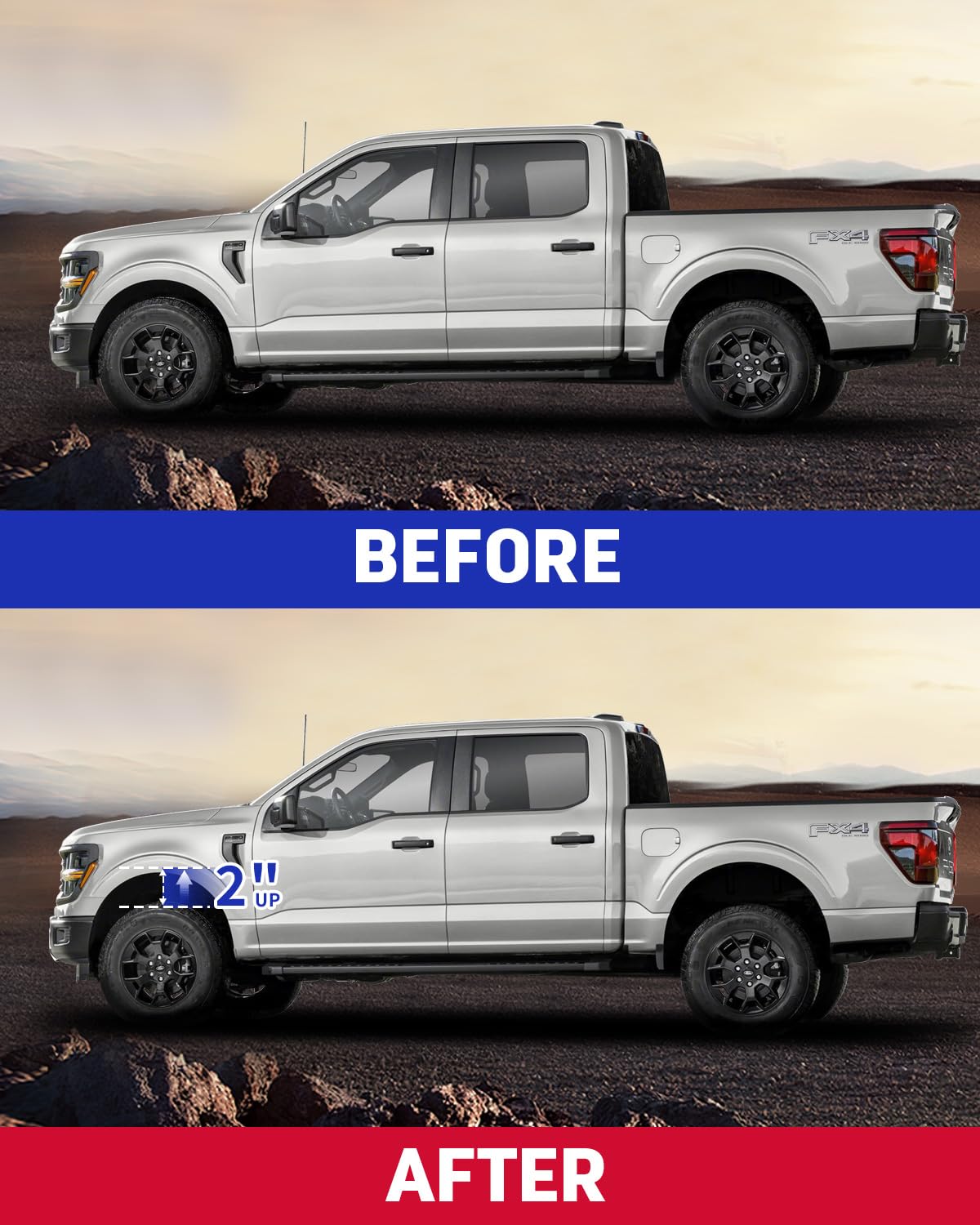 3" Front Leveling Kit for 2004-2026 Ford F-150 2WD/4WD & 2003-2018 Expedition - Forged Spacers