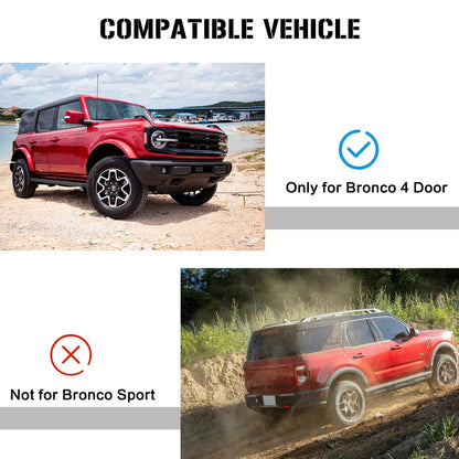 Running Boards for 2021-2026 Ford Bronco 4-Door - Side Step Bars