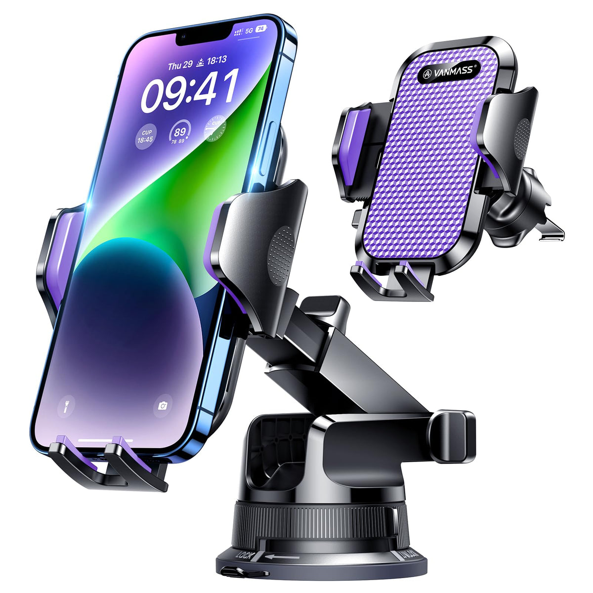Strong Suction Car Phone Mount for Dashboard Vent