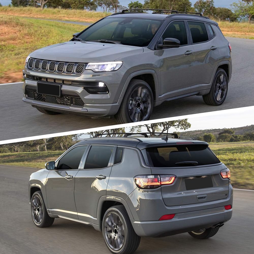 220lbs Cross Bar Roof Rack Fit for Jeep Compass 2018-2025(with Side Roof Rails) - OHMU