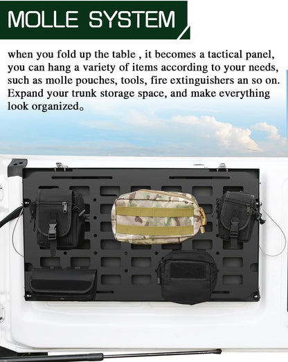 Double Layer Foldable Tailgate Table with MOLLE for 2021-2025 Ford Bronco 2/4-Door