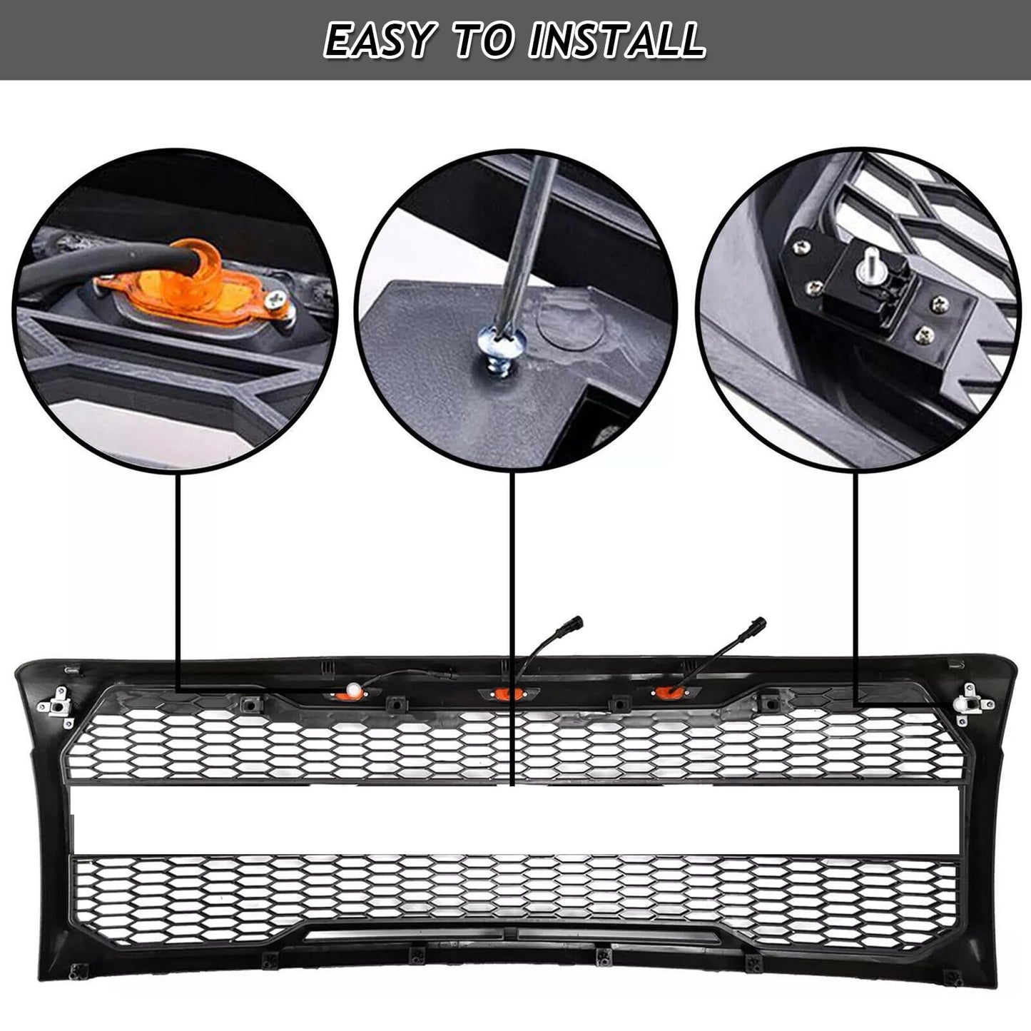 F-150 LED Front Bumper Grille with Amber Lights