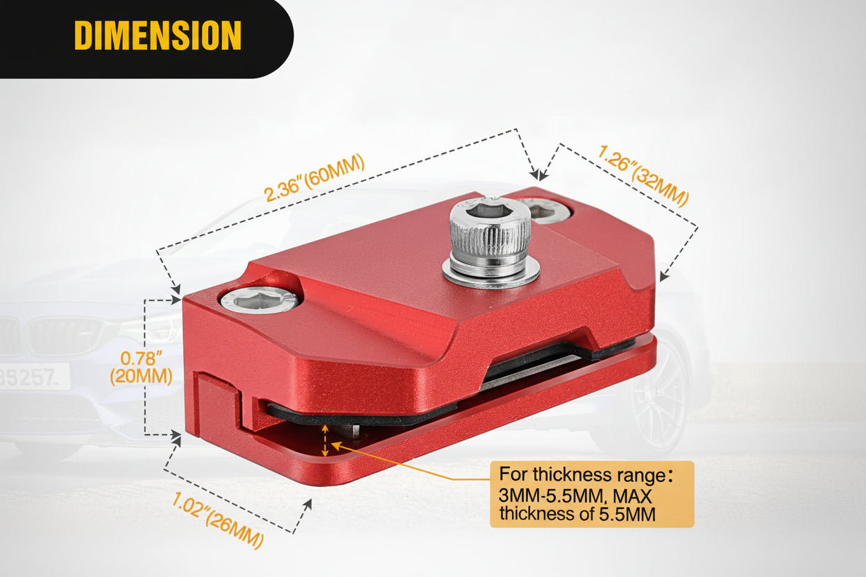 2-PCS No-Drill Adjustable A-Pillar Light Bar Mounts for Truck/SUV (Red)