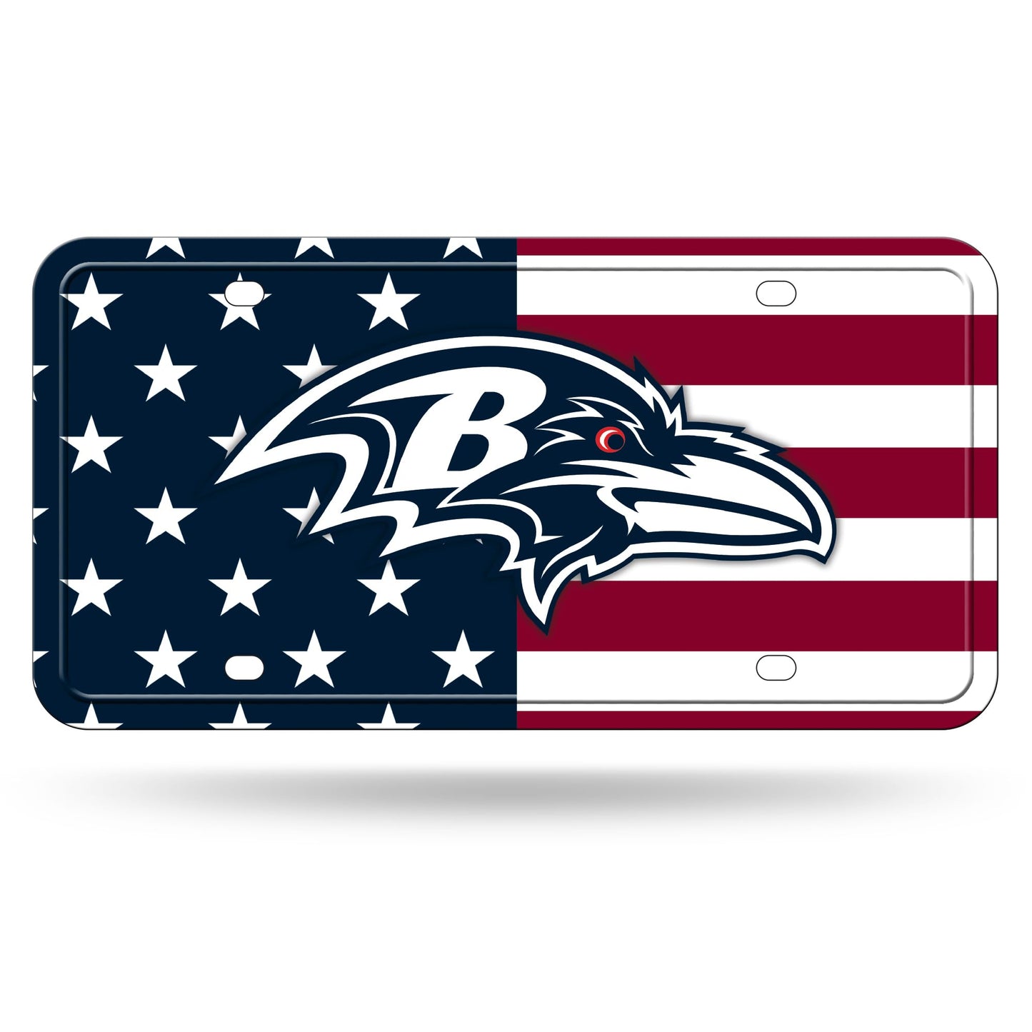 Rico Industries NFL Football USA Metal Auto Tag 6" x 12" - Great for Truck/Car/SUV