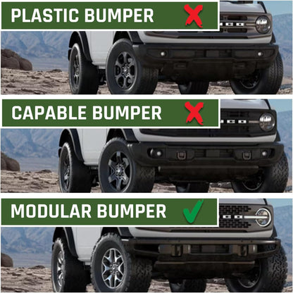 IAG I-Line F3004 Mini Bull Bar w/LED Light Mount for Ford Bronco 2021+ w/Modular Bumper 2/4 Door (Not Sport or Raptor)