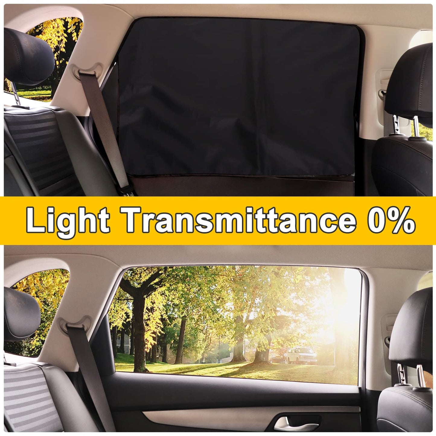 Magnetic Car Window Sun Shades for Baby, 2 PCS, UPF50+, Blocks UV