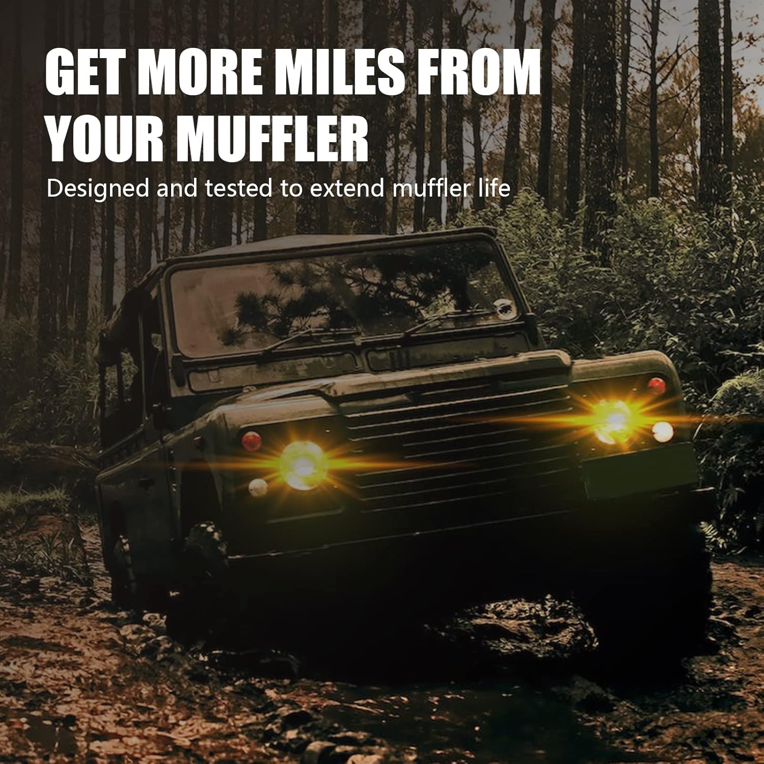 Direct-Fit Muffler 409S,2-Chamber Exhaust Muffler Kit Fits Exhaust 2009-2018 Dodge Ram 1500 Aggressive Series,Stainless Steel 3''Inlet/2.25'' Dual Outlet,18'' Body