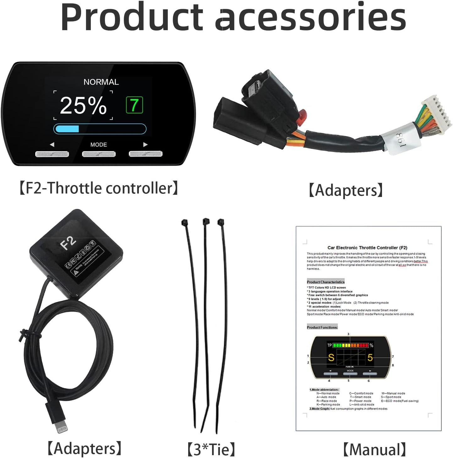 Throttle Response Controller 9 Drive Modes Smart Electronic Racing Accelerator Compatible with Ford F150 F250 Raptor Fusion Focus Grand Mondeo Mustang Ranger Transit Mazda 5 6 BT-50 CX-9 (861-Upgrade)