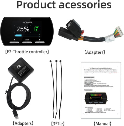 Throttle Response Controller 9 Drive Modes Smart Electronic Racing Accelerator Compatible with Ford F150 F250 Raptor Fusion Focus Grand Mondeo Mustang Ranger Transit Mazda 5 6 BT-50 CX-9 (861-Upgrade)