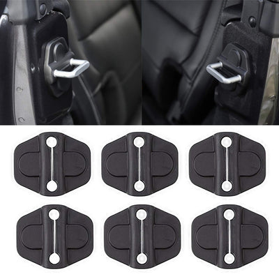 Black Door Lock Covers for 2018-2026 Jeep Wrangler JL & Gladiator JT (6-Pack)