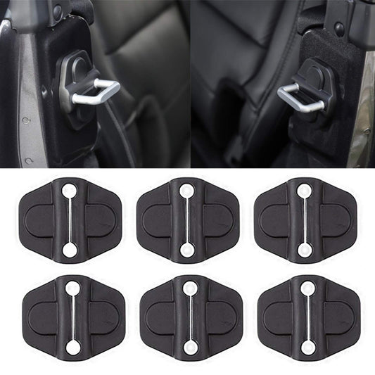 Black Door Lock Covers for 2018-2026 Jeep Wrangler JL & Gladiator JT (6-Pack)