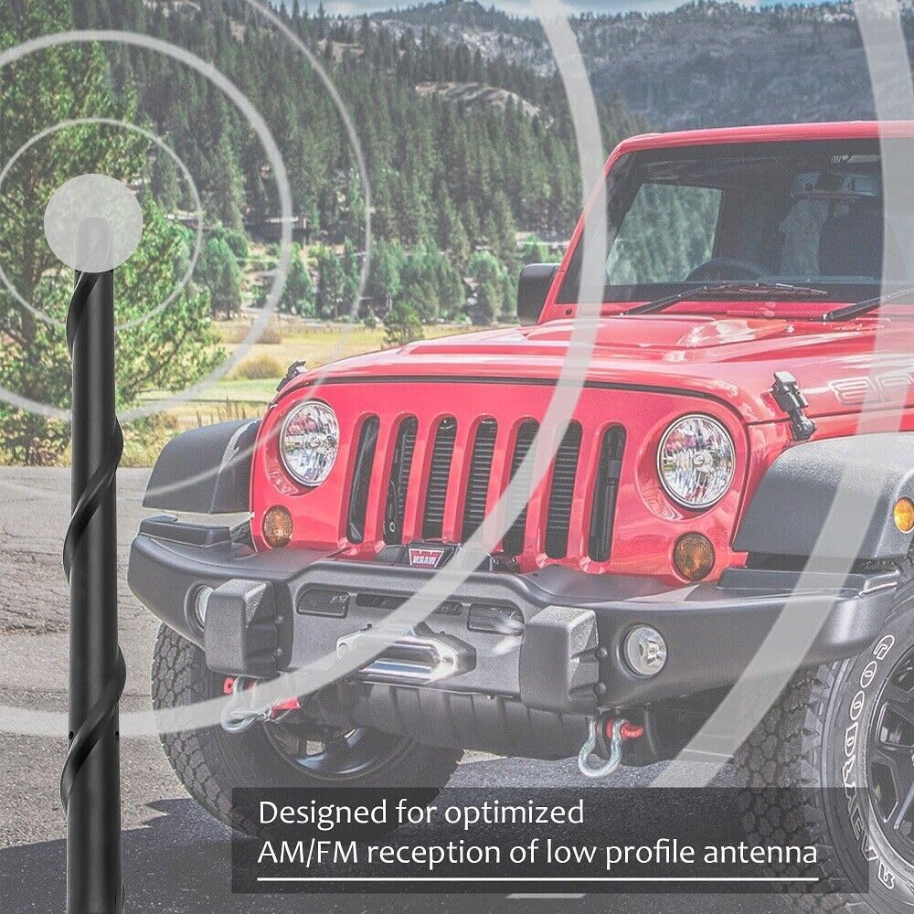 Short Antenna Replacement for Jeep Wrangler & Gladiator (2007-2025)