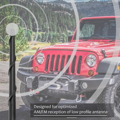 Short Antenna Replacement for Jeep Wrangler & Gladiator (2007-2025)