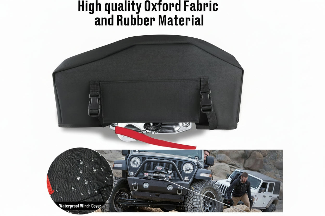 Heavy Duty Winch Cover - UV & Waterproof for up to 13500 lbs Winches