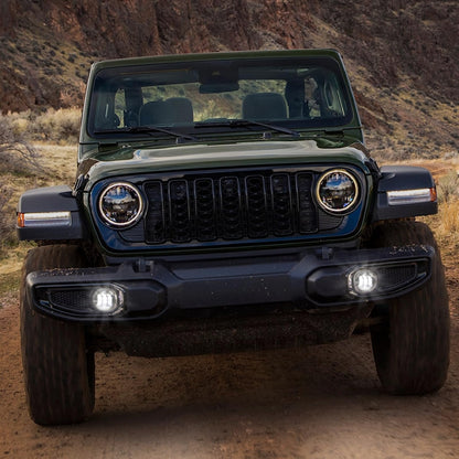 4-inch 30W Round LED Fog Lights for Jeep Wrangler JL/JLU