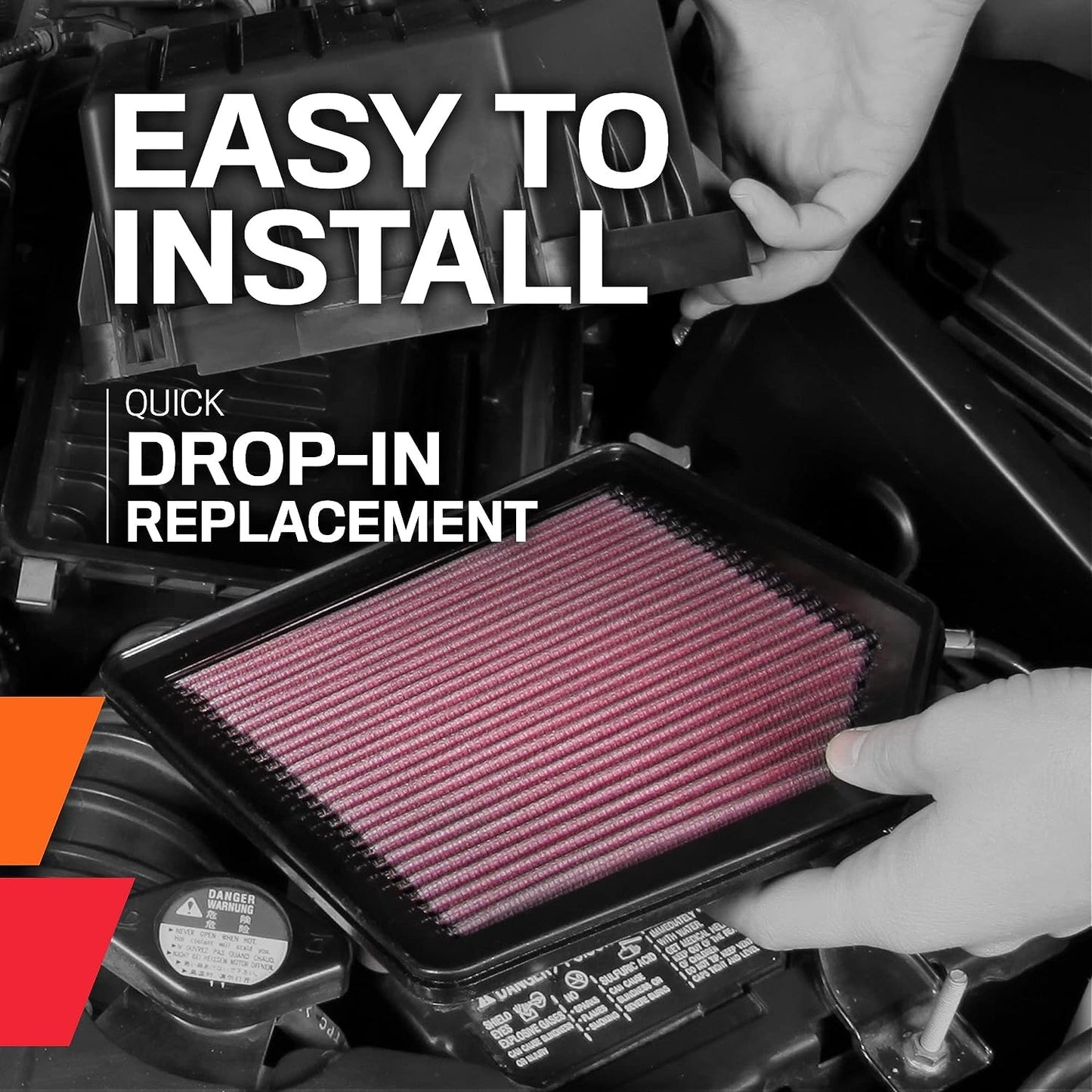 High-Flow Lifetime Air Filter for 2019-2026 GM Full-Size SUVs/Trucks (Escalade/Silverado/Yukon) - 33-5083