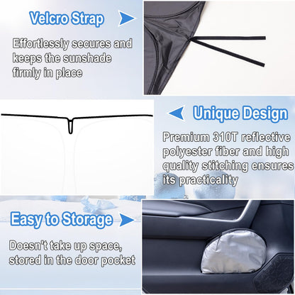 310T Polyester Sun Shade for 2018-2026 Jeep Wrangler JL & Gladiator - Full Cover