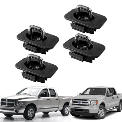 Retractable Truck Bed D-Ring Anchors, 3000LBS, 4PCS