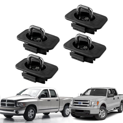 Retractable Truck Bed D-Ring Anchors, 3000LBS, 4PCS